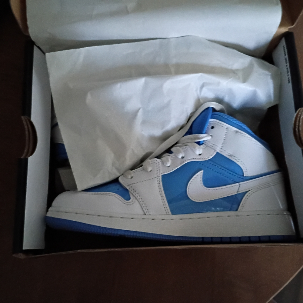 Jordan Kids' Blue and White Sneakers
